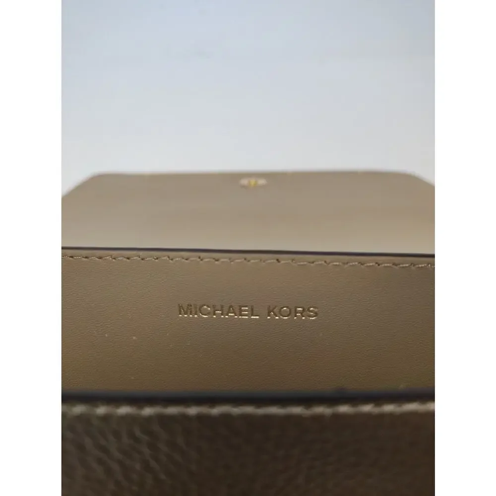 Michael Kors Evelyn Medium Flap Crossbody B Pale Gold - NWT